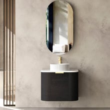 Bondi 600mm Wall Hung Single Vanity with Pure White Countertop